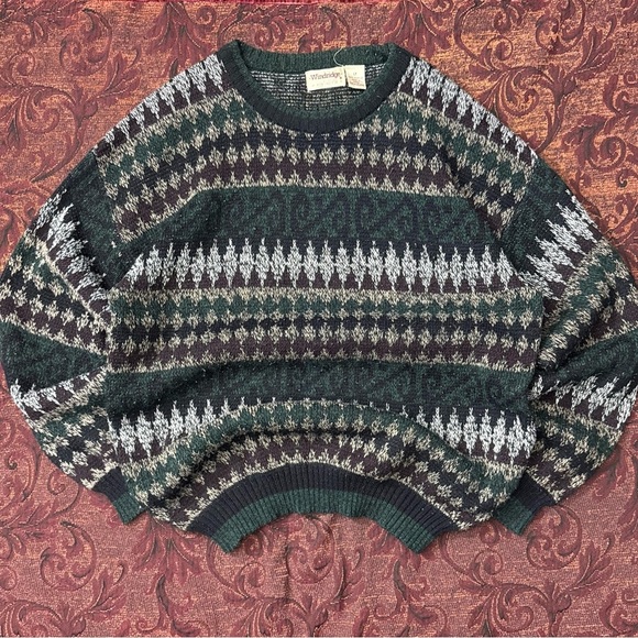 VTG Windridge Patterned Knit Sweater - Picture 1 of 3